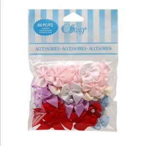 Offray Two Loop Bows with Pearls Multi Pack